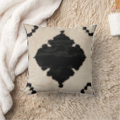 モロッコのブリス:白黒のキリム枕 クッション (ブランケット)