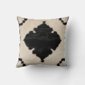 モロッコのブリス:白黒のキリム枕 クッション (裏面)