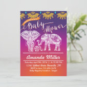 モロッコのベビーシャワー - インドのインスピレーション - インド 招待状 (スタンド正面)