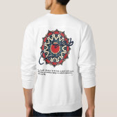 モロッコのマンダラアートマグとアラビア書道 スウェットシャツ (裏面)