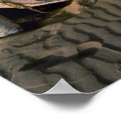 モロッコのメルツガ近郊サハラ砂漠 ポスター (角)