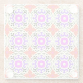 モロッコのモチフ族の民族パターン ガラスコースター (裏面)