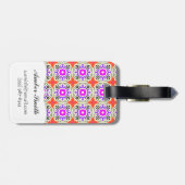 モロッコのモチーフの民族パターン ラゲッジタグ (裏面横)