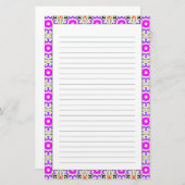 モロッコのモチーフの民族パターン 便箋 (正面/裏面)