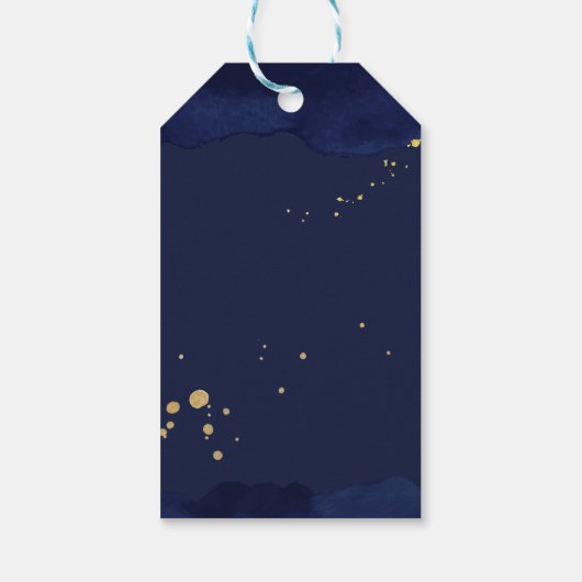 モロッコのランタン星空の夜メパーソナライズされたンディ ギフトタグ (裏面)