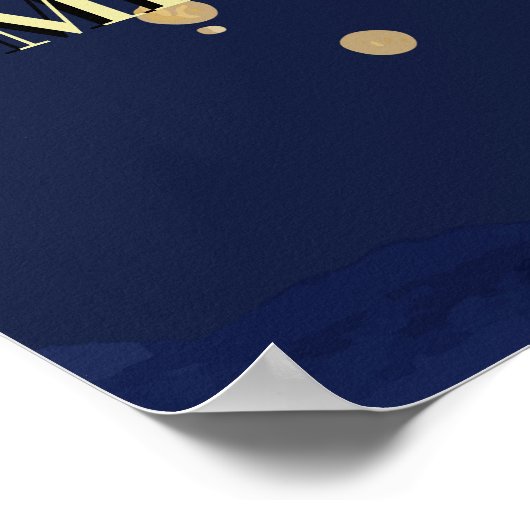 モロッコのランタン星空の夜メパーソナライズされたンディ ポスター (角)