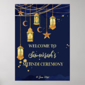 モロッコのランタン星空の夜メパーソナライズされたンディ ポスター (正面)