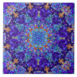 モロッコのロマンチックな着色された曼荼羅パターン タイル