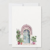 モロッコの出入り口の水の色のフォトベースfor Vellum 招待状 (裏面)