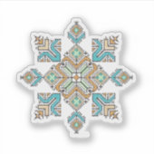 モロッコの刺繍スター シール (正面)