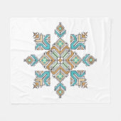 モロッコの刺繍スター フリースブランケット (正面(横))