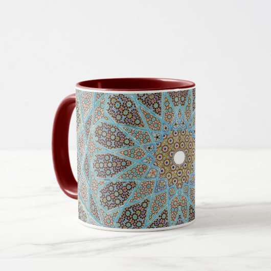 モロッコの古い陶磁器のデザインの信号器のマグ マグカップ (正面左)