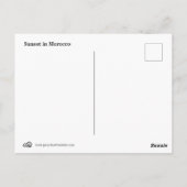 モロッコの夕日 ポストカード (裏面)