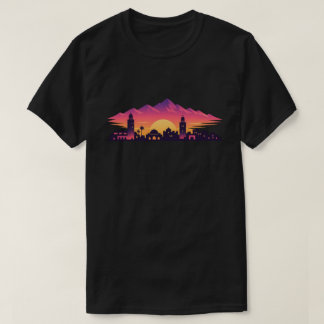 モロッコの夕焼けスカイラインTシャツ Tシャツ