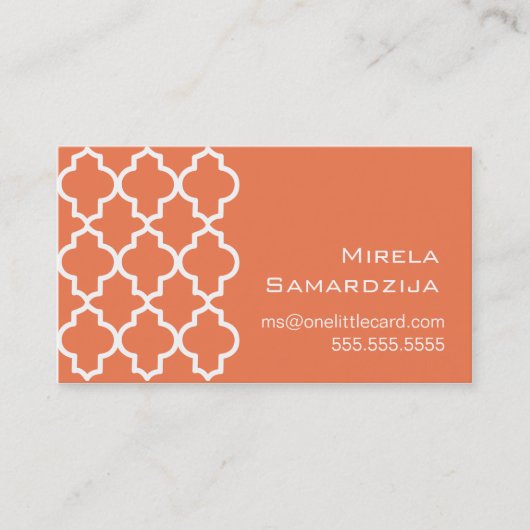 モロッコの夢の珊瑚は上がりました 名刺 (正面)