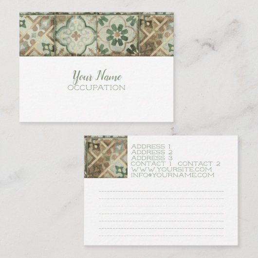 モロッコの夢 – 名刺 (正面/裏面)