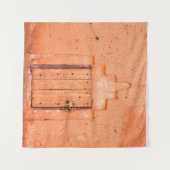 モロッコの家の閉じた木伝統的の窓 タペストリー (正面(横))