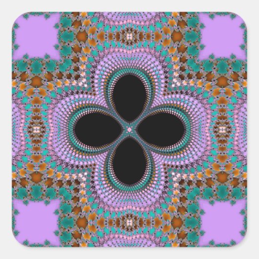 モロッコの幾何学模様 スクエアシール (正面)