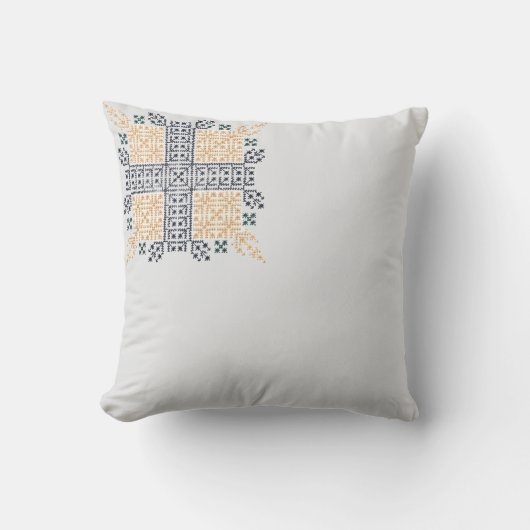 モロッコの幾何学的な刺繍アート クッション (正面)