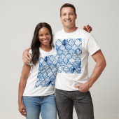 モロッコの幾何学的、水色のシームレスなパターン。 Tシャツ (ユニセックス)