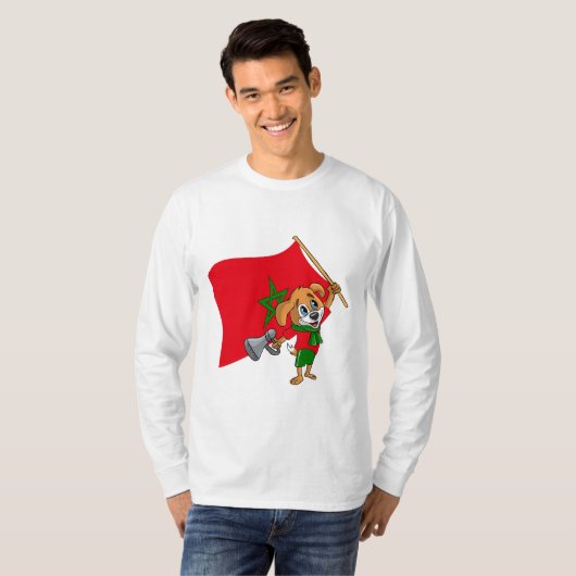 モロッコの扇風機犬 Tシャツ (正面フル)