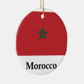 モロッコの旗および名前 セラミックオーナメント (右)