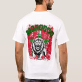 モロッコの旗とアトラスライオン Tシャツ (裏面)
