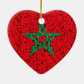 モロッコの旗のグリッターのオーナメント セラミックオーナメント (裏面)