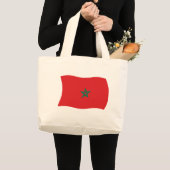 モロッコの旗のトートバッグ ラージトートバッグ (正面(商品))