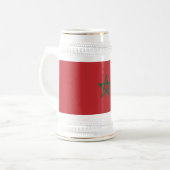 モロッコの旗 ビールジョッキ (正面左)
