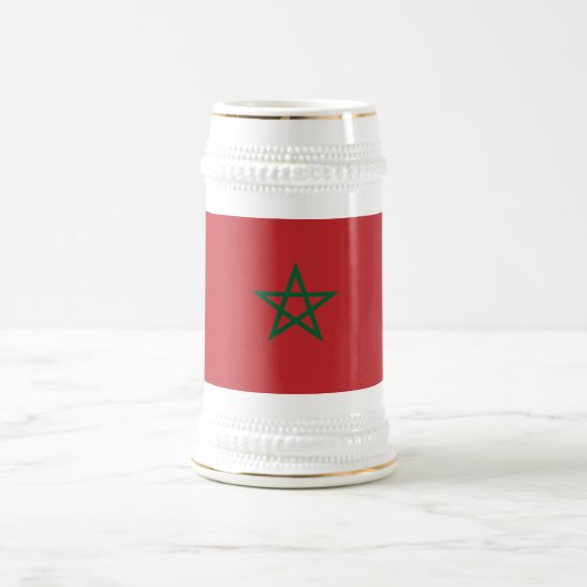 モロッコの旗 ビールジョッキ (中央)