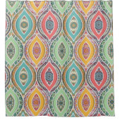 モロッコの曼荼羅カラフルの民族模様 シャワーカーテン (正面)