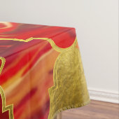 モロッコの棚札と金ゴールド テーブルクロス (インサイチュ)