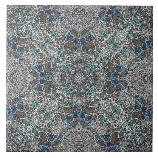 モロッコの気高くロマンチックな曼荼羅パターン タイル (正面)