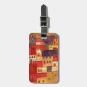 モロッコの水彩画 ラゲッジタグ (正面縦)