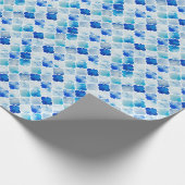 モロッコの水彩:手描きシームレス ラッピングペーパー (角)