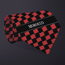 モロッコの波状旗のパターン ネクタイ