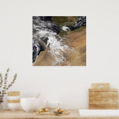 モロッコの海岸から塵が舞い降りる ポスター (キッチン)