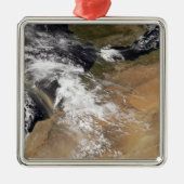 モロッコの海岸から塵が舞い降りる メタルオーナメント (正面)