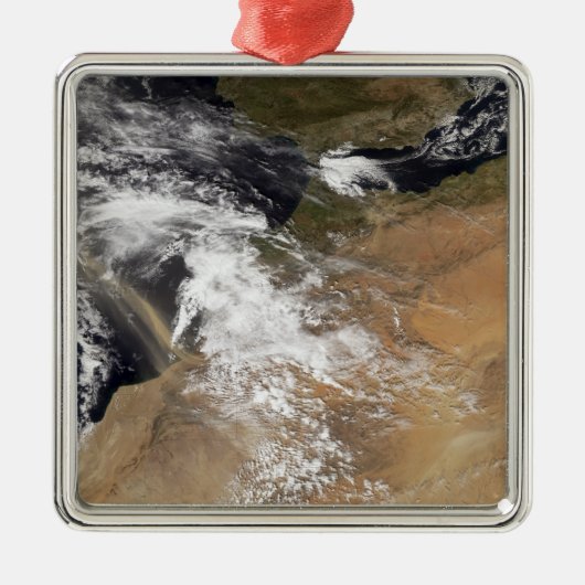 モロッコの海岸から塵が舞い降りる メタルオーナメント (正面)