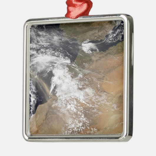 モロッコの海岸から塵が舞い降りる メタルオーナメント (左)