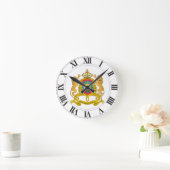 モロッコの紋章付き外衣 ラウンド壁時計 (ホーム)