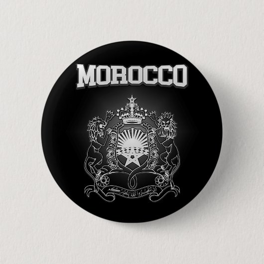 モロッコの紋章付き外衣 缶バッジ (正面)