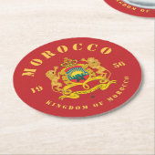 モロッコの紋章 ラウンドペーパーコースター (アングル)