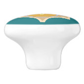 モロッコの緑と金ゴールドの色合い セラミックノブ (側面)