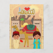 モロッコの美しい砂漠の風景を歓迎 ポストカード (正面)