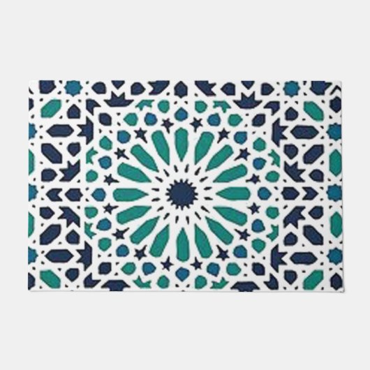 モロッコの艶出し ドアマット (正面)