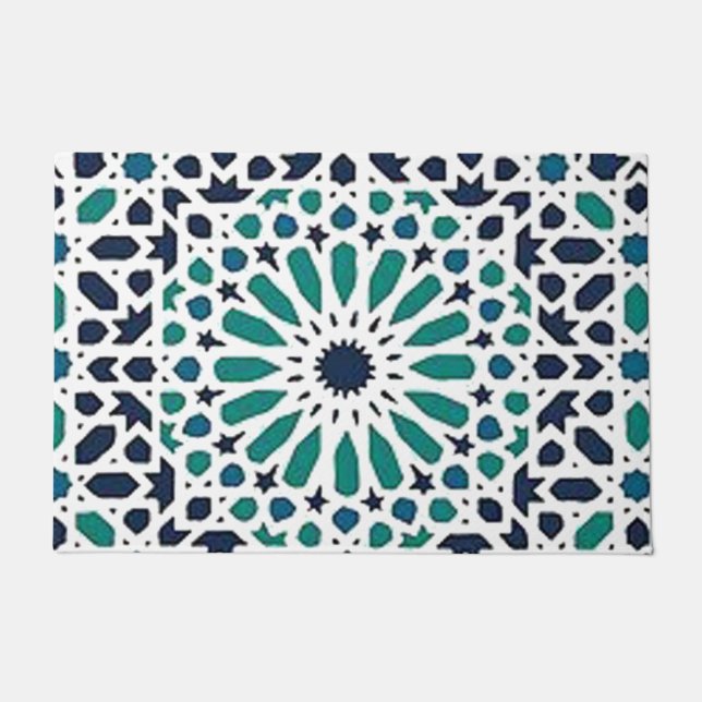 モロッコの艶出し ドアマット (正面)