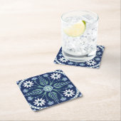 モロッコの装飾フローラボホ幾何学タイル スクエアペーパーコースター (インサイチュ)