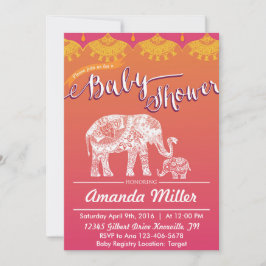 モロッコの赤ちゃんシャワー – インディアンインスピレーション – インド 招待状